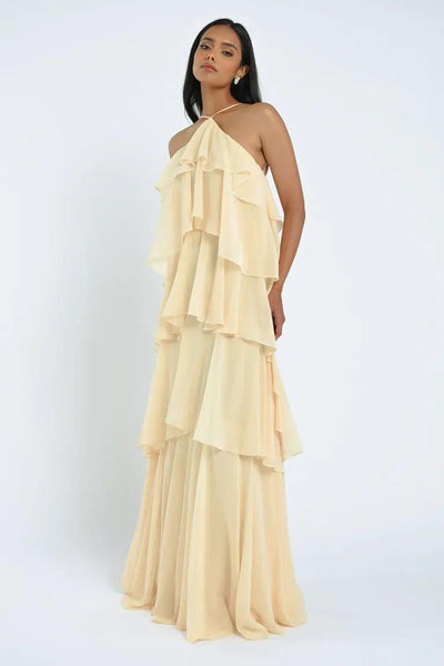sachin and babi light blue dress A-line Scoop 1/2 Sleeves Appliques Lace Asymmetrical Chiffon Mother of the  Bride Dress