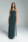 Amsale Bridesmaids "Aisha" in Hunter Size 8