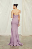 Amsale Bridesmaids "GB106P", Mauve, Size 6