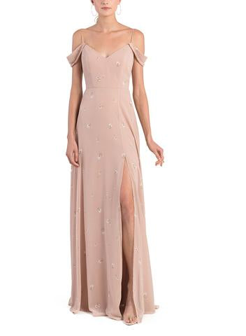 Priya Jenny Yoo Cold Shoulder Chiffon Gown Jenny Yoo 