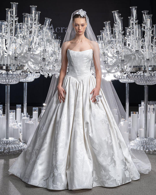 reem acra wedding dress designer Sample Reverie Strapless a Reem Acra Elizabeth Johns