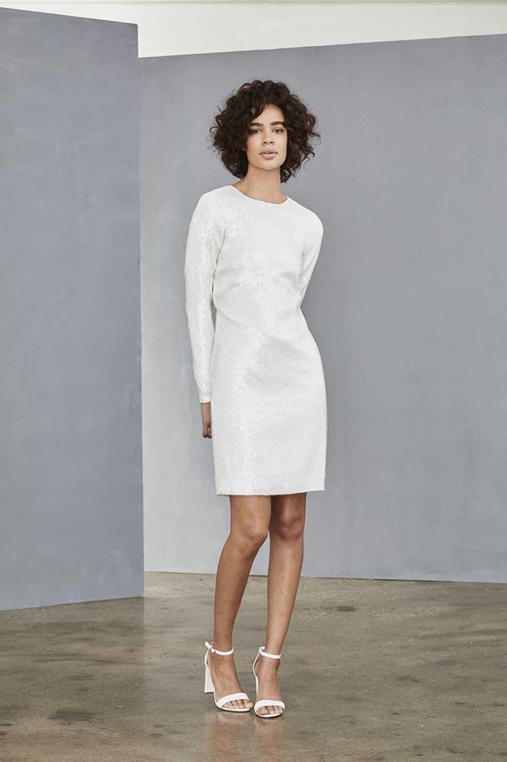 Amsale Little White Dress "LW130"