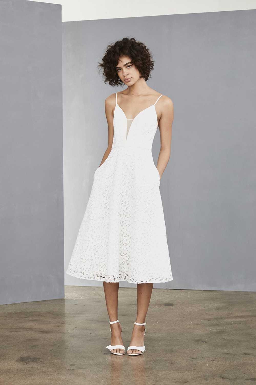 Amsale Little White Dress "LW132"