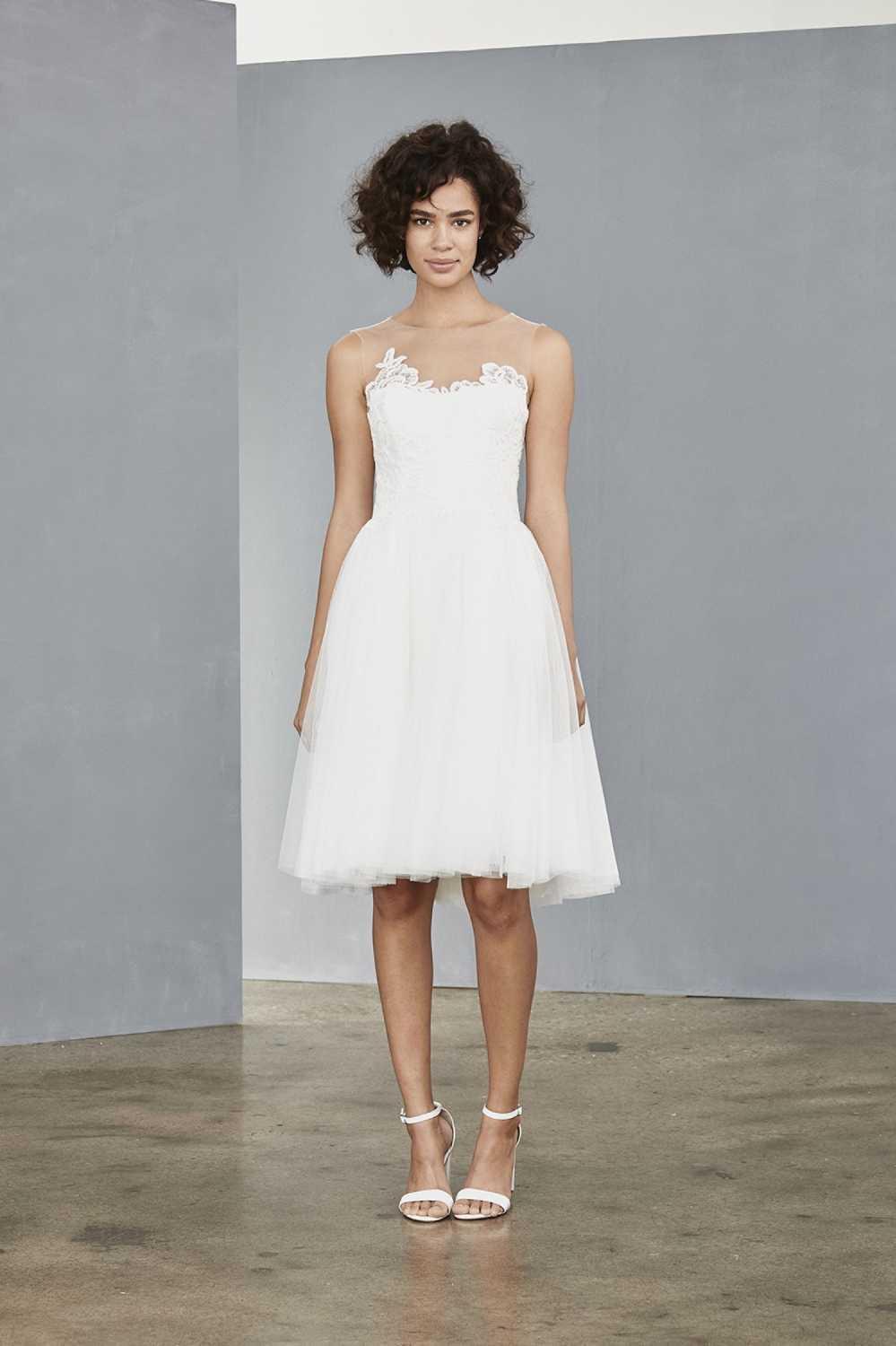 Amsale Little White Dress "LW137"