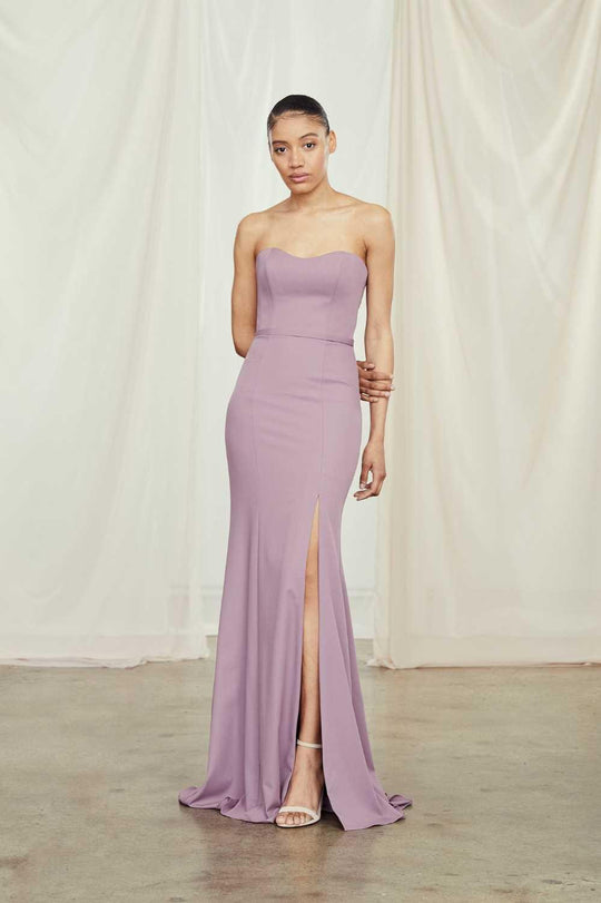 $25 Super Sale Amsale Bridesmaids GB106P, Mauve Size 6