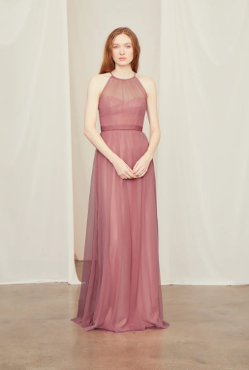 Amsale Bridesmaids "Aliki" in Latte Size 6