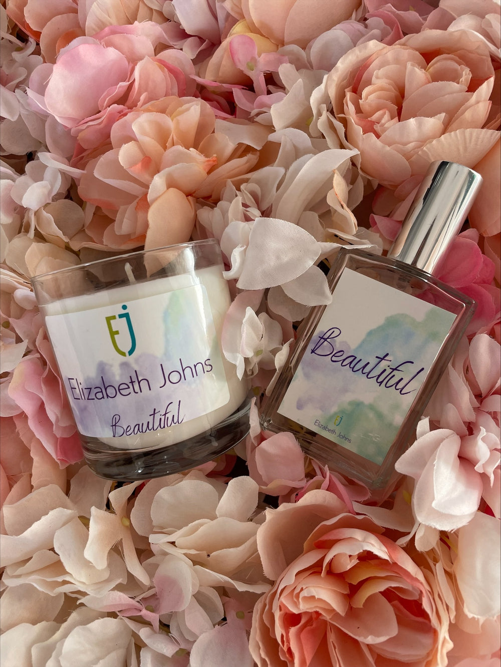 "Beautiful" by Elizabeth John's Signature Bundle with Candle & Perfume