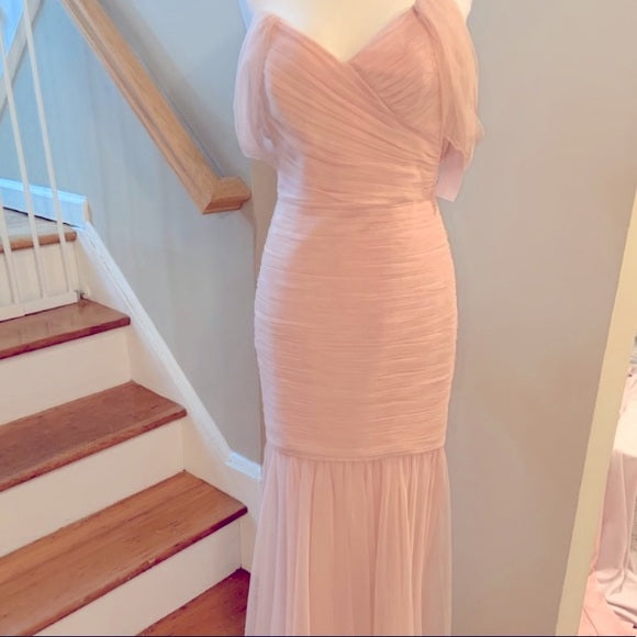 $25 Super Sale Amsale Bridesmaids "G834U" Size 14, Color Blush