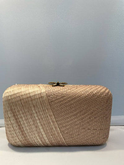 Pink Woven Clutch